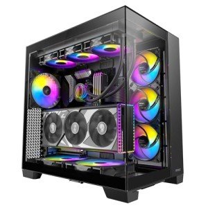 Antec C8 ARGB, 2X TQR 160mm & 1x TQ 140mm ARGB PWM Fans Included,Dual-Chamber Layout, Type-C, 360mm Radiator Support, Seamless TG Front & Side Panels, RTX 40 Compatible, Full-Tower E-ATX PC Case