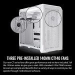 Thermaltake CTE C750 Air Snow E-ATX Full Tower with Centralized Thermal Efficiency Design; 3x140mm White CT140 Fans Pre-Installed; Tempered Glass Side Panel; Mesh Front Panel; CA-1X6-00F6WN-00; White