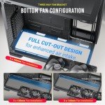 Antec C8 ARGB, 2X TQR 160mm & 1x TQ 140mm ARGB PWM Fans Included,Dual-Chamber Layout, Type-C, 360mm Radiator Support, Seamless TG Front & Side Panels, RTX 40 Compatible, Full-Tower E-ATX PC Case