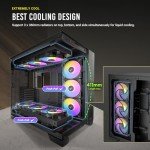 Antec C8 ARGB, 2X TQR 160mm & 1x TQ 140mm ARGB PWM Fans Included,Dual-Chamber Layout, Type-C, 360mm Radiator Support, Seamless TG Front & Side Panels, RTX 40 Compatible, Full-Tower E-ATX PC Case