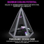 KEDIERS Diamond Pyramid ATX PC Case Innovative Gaming Computer Tower Case,C600