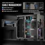 Antec C8 ARGB, 2X TQR 160mm & 1x TQ 140mm ARGB PWM Fans Included,Dual-Chamber Layout, Type-C, 360mm Radiator Support, Seamless TG Front & Side Panels, RTX 40 Compatible, Full-Tower E-ATX PC Case