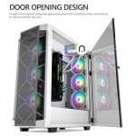 Segotep T1 White Full-Tower E-ATX Gaming PC Case Plus 750W Black Power Supply