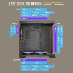 Antec C8 ARGB, 2X TQR 160mm & 1x TQ 140mm ARGB PWM Fans Included,Dual-Chamber Layout, Type-C, 360mm Radiator Support, Seamless TG Front & Side Panels, RTX 40 Compatible, Full-Tower E-ATX PC Case