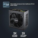 Segotep T1 White Full-Tower E-ATX Gaming PC Case Plus 750W Black Power Supply