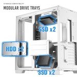 Antec C8 White, Fans not Included, RTX 40 Compatible, Dual-Chamber, tooless Design, Type-C, 360mm Radiator Support, Seamless Tempered Glass Front & Side Panels, High Airflow Full-Tower E-ATX PC Case