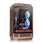 Thermaltake Tower 300 Gravel Sand Micro-ATX Case; 2x140mm CT Fan Included; Support Up to 420mm Radiator; Optional Chassis Stand Kit Allows Horizontal Display; CA-1Y4-00SGWN-00; 3 Year Warranty