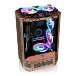 Thermaltake Tower 300 Gravel Sand Micro-ATX Case; 2x140mm CT Fan Included; Support Up to 420mm Radiator; Optional Chassis Stand Kit Allows Horizontal Display; CA-1Y4-00SGWN-00; 3 Year Warranty