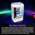 Thermaltake Tower 300 Snow Micro-ATX Case; 2x140mm CT Fan Included; Support Up to 420mm Radiator; Optional Chassis Stand Kit Allows Horizontal Display; CA-1Y4-00S6WN-00; 3 Year Warranty