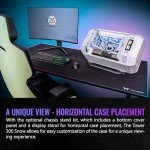 Thermaltake Tower 300 Snow Micro-ATX Case; 2x140mm CT Fan Included; Support Up to 420mm Radiator; Optional Chassis Stand Kit Allows Horizontal Display; CA-1Y4-00S6WN-00; 3 Year Warranty