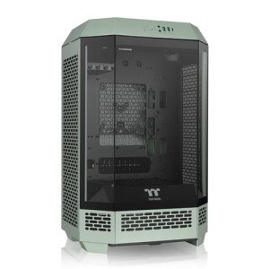 Thermaltake Tower 300 Matcha Green Micro-ATX Case; 2x140mm CT Fan Included; Support Up to 420mm Radiator; Optional Chassis Stand Kit Allows Horizontal Display; CA-1Y4-00SEWN-00; 3 Year Warranty