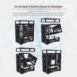 InWin ModFree Base, E-ATX, Full Tower Case, High Airflow, Support 120mm or 140mm Fans and up to 280mm AIO, Modular Design for expandability, Tempered Glass Side Panel, mesh Front Black Color