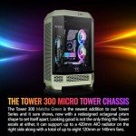 Thermaltake Tower 300 Matcha Green Micro-ATX Case; 2x140mm CT Fan Included; Support Up to 420mm Radiator; Optional Chassis Stand Kit Allows Horizontal Display; CA-1Y4-00SEWN-00; 3 Year Warranty