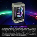 Thermaltake Tower 300 Matcha Green Micro-ATX Case; 2x140mm CT Fan Included; Support Up to 420mm Radiator; Optional Chassis Stand Kit Allows Horizontal Display; CA-1Y4-00SEWN-00; 3 Year Warranty