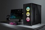 Corsair iCUE 5000X RGB Tempered Glass Mid-Tower ATX PC Smart Case - Black