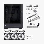 InWin ModFree Base, E-ATX, Full Tower Case, High Airflow, Support 120mm or 140mm Fans and up to 280mm AIO, Modular Design for expandability, Tempered Glass Side Panel, mesh Front Black Color
