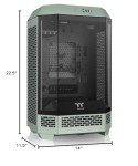 Thermaltake Tower 300 Matcha Green Micro-ATX Case; 2x140mm CT Fan Included; Support Up to 420mm Radiator; Optional Chassis Stand Kit Allows Horizontal Display; CA-1Y4-00SEWN-00; 3 Year Warranty