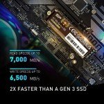 Silicon Power 4TB US75 Nvme PCIe Gen4 M.2 2280 SSD R/W Up to 7,000/6,500 MB/s, Compatible with PlayStation 5 (SP04KGBP44US7505)