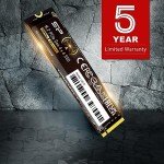 Silicon Power 4TB US75 Nvme PCIe Gen4 M.2 2280 SSD R/W Up to 7,000/6,500 MB/s, Compatible with PlayStation 5 (SP04KGBP44US7505)