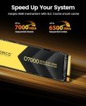ORICO 2TB NVMe SSD PCIe 4.0- Up to 7000MB/s, M.2 SSD 2280 PCIe 4.0X4 Internal Solid State Drive SSD, Fast Heat Dissipation, Compatible with macOS Windows for Gamers and Creators-O7000 (2TB)