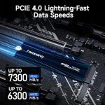 fanxiang 4TB PCIe NVMe SSD Gen 4 Gaming SSD M.2 2280, Up to 7300MB/s Compatible with PS5, Internal Solid State Drive for Gamers, Professionals, Creators S880E