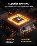 ORICO 2TB NVMe SSD PCIe 4.0- Up to 7000MB/s, M.2 SSD 2280 PCIe 4.0X4 Internal Solid State Drive SSD, Fast Heat Dissipation, Compatible with macOS Windows for Gamers and Creators-O7000 (2TB)