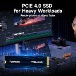 fanxiang 4TB PCIe NVMe SSD Gen 4 Gaming SSD M.2 2280, Up to 7300MB/s Compatible with PS5, Internal Solid State Drive for Gamers, Professionals, Creators S880E