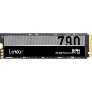 Lexar 1TB NM790 SSD PCIe Gen4 NVMe M.2 2280 Internal Solid State Drive, Up to 7400/6500 MB/s Read/Write, Compatible with PS5, for Gamers and Creators, Black (LNM790X001T-RNNNU)