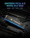 Predator M.2 SSD 2TB GM7000 with DRAM Cache NVMe 1.4 2280 PCIe Gen4×4 Ultra high Speed (Maximum Read: 7400MB/s, max Write: 6700MB/s) 3D NAND TLC Internal SSD Compatible with PS5 Pro - BL.9BWWR.106