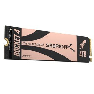 SABRENT Rocket 4, 4TB PCIe 4.0 NVMe SSD – 7400MB/s Read, 6400MB/s Write, Gen4 SSD for Desktops, Laptops, and PS5, High-Speed Performance with Low Heat, for Gaming and System Builders (SB-RKT4L-4TB)