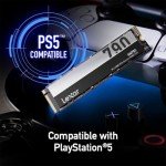 Lexar 1TB NM790 SSD PCIe Gen4 NVMe M.2 2280 Internal Solid State Drive, Up to 7400/6500 MB/s Read/Write, Compatible with PS5, for Gamers and Creators, Black (LNM790X001T-RNNNU)