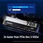 Lexar 1TB NM790 SSD PCIe Gen4 NVMe M.2 2280 Internal Solid State Drive, Up to 7400/6500 MB/s Read/Write, Compatible with PS5, for Gamers and Creators, Black (LNM790X001T-RNNNU)