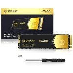 ORICO 2TB NVMe SSD PCIe 4.0- Up to 7400MB/s, M.2 SSD 2280 PCIe 4.0X4 Internal Solid State Drive SSD, Fast Heat Dissipation, Compatible with macOS Windows for Gamers and Creators-e7400