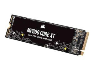 Corsair MP600 CORE XT 4TB PCIe Gen4 x4 NVMe M.2 SSD – High-Density QLC NAND – M.2 2280 – DirectStorage Compatible - Up to 5,000MB/sec – Great for PCIe 4.0 Notebooks and Desktops – Black