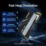fanxiang 2TB NVMe SSD PCIe Gen4 M.2 SSD for PS5, Up to 5000 MB/s, Internal Gaming SSD for PS5, 3D NAND SLC Cache Solid State Drive Upgrade Storage for PC/Laptops S690Q