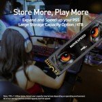 MOVE SPEED HB7450 2TB SSD for PS5 with Heatsink, PCIe 4.0 NVMe M.2 Internal Solid State Drive - Up to 7450MB/s, 3D NAND Storage Expansion Compatible with PS5, Desktops and Laptops
