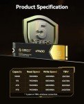 ORICO 2TB NVMe SSD PCIe 4.0- Up to 7400MB/s, M.2 SSD 2280 PCIe 4.0X4 Internal Solid State Drive SSD, Fast Heat Dissipation, Compatible with macOS Windows for Gamers and Creators-e7400