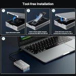 ACASIS 40Gbps M.2 NVMe SSD Enclosure, Tool Free Installation, TBU 401 for M1 M2 Pro/Max,Compatible with thunderbolt3/4,USB4/3.2/3.1/3.0/2.0, Support SSD Size 2280 B+M M-Key (TBU401)