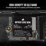 Corsair MP600 CORE Mini 2TB M.2 NVMe PCIe x4 Gen4 2 SSD – M.2 2230 – Up to 5,000MB/sec Sequential Read – High-Density QLC NAND – Great for Steam Deck, ASUS ROG Ally, Microsoft Surface Pro – Black