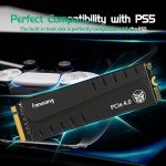 fanxiang S770 1TB NVMe M.2 SSD for PS5 - with Heatsink and DRAM, Up to 7300MB/s, PCIe 4.0, Suitable for Playstation 5 Memory Expansion, Game Enthusiasts, IT Professionals