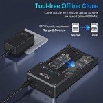NVMe M.2 Duplicator Dual-Bay Offline Clone Tool-Free, 10Gbps NVMe Docking Station with Cooling Fan,NVMe M.2 SSD Enclosure for NVMe PCIe Size 2230/2242/2260/2280(up to 8TB)