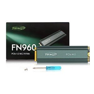 Fikwot FN960 2TB M.2 2280 PCIe Gen4 x4 NVMe 1.4 Internal Solid State Drive with Heatsink - Speeds up to 4800MB/s, Dynamic SLC Cache, Compatible PS5 Internal SSD