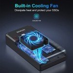 NVMe M.2 Duplicator Dual-Bay Offline Clone Tool-Free, 10Gbps NVMe Docking Station with Cooling Fan,NVMe M.2 SSD Enclosure for NVMe PCIe Size 2230/2242/2260/2280(up to 8TB)