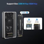 ACASIS 40Gbps M.2 NVMe SSD Enclosure, Tool Free Installation, TBU 401 for M1 M2 Pro/Max,Compatible with thunderbolt3/4,USB4/3.2/3.1/3.0/2.0, Support SSD Size 2280 B+M M-Key (TBU401)