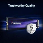 fanxiang S880 NVMe SSD 1TB, PCIe 4.0 M.2 2280 Gaming SSD, Seq. Read Speeds UP to 7300MB/s, Internal Solid State Drive for PS5 Enthusiasts, High End Computing, Gaming