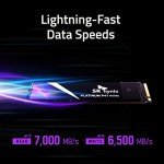 SK hynix Platinum P41 1TB PCIe NVMe Gen4 M.2 2280 Internal Gaming SSD, Up to 7,000MB/S, Compact M.2 Form Factor - Internal Solid State Drive with 176-Layer NAND Flash