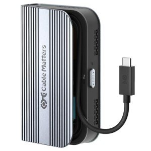 Cable Matters 40Gbps Foldable USB4 M.2 NVME SSD Enclosure with Active Cooling - Up to Read: 3800MB/s, Write: 3600MB/s, Tool-Free, M.2 SSD Enclosure, Thunderbolt 4/5 Compatible