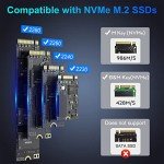 NVMe M.2 Duplicator Dual-Bay Offline Clone Tool-Free, 10Gbps NVMe Docking Station with Cooling Fan,NVMe M.2 SSD Enclosure for NVMe PCIe Size 2230/2242/2260/2280(up to 8TB)