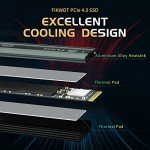 Fikwot FN960 2TB M.2 2280 PCIe Gen4 x4 NVMe 1.4 Internal Solid State Drive with Heatsink - Speeds up to 4800MB/s, Dynamic SLC Cache, Compatible PS5 Internal SSD