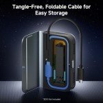 Cable Matters 40Gbps Foldable USB4 M.2 NVME SSD Enclosure with Active Cooling - Up to Read: 3800MB/s, Write: 3600MB/s, Tool-Free, M.2 SSD Enclosure, Thunderbolt 4/5 Compatible